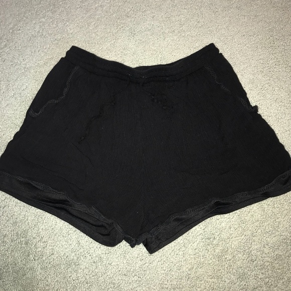 Black Ruffle Shorts - Picture 1 of 4